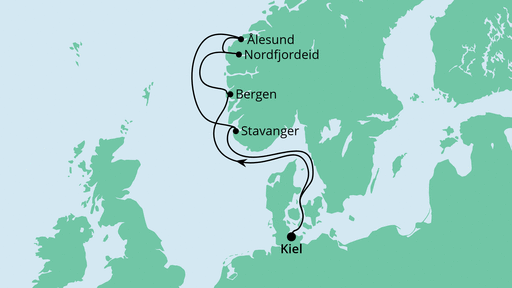 Routenverlauf für KEL07139 mit AIDAnova am 19.08.23 Routenverlauf für KEL07139 mit AIDAnova am 19.08.23