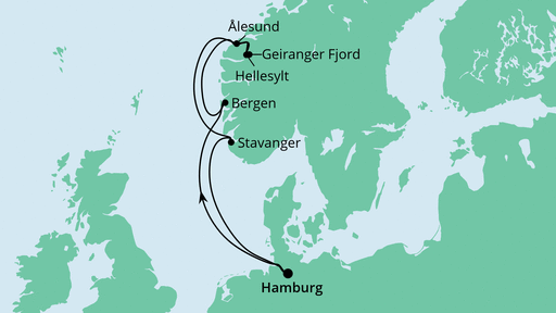 Routenverlauf für Ahoi Tour ab Kiel mit AIDAprima am 07.08.21 Routenverlauf für Ahoi Tour ab Kiel mit AIDAprima am 07.08.21