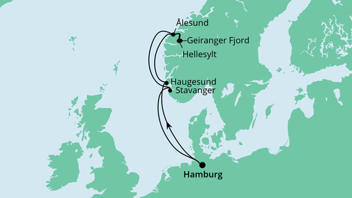 Routenverlauf für Ahoi Tour ab Kiel mit AIDAprima am 21.08.21 Routenverlauf für Ahoi Tour ab Kiel mit AIDAprima am 21.08.21