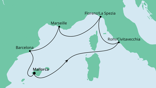 Routenverlauf für Metropolen ab Hamburg mit AIDAprima am 14.01.23 Routenverlauf für Metropolen ab Hamburg mit AIDAprima am 14.01.23